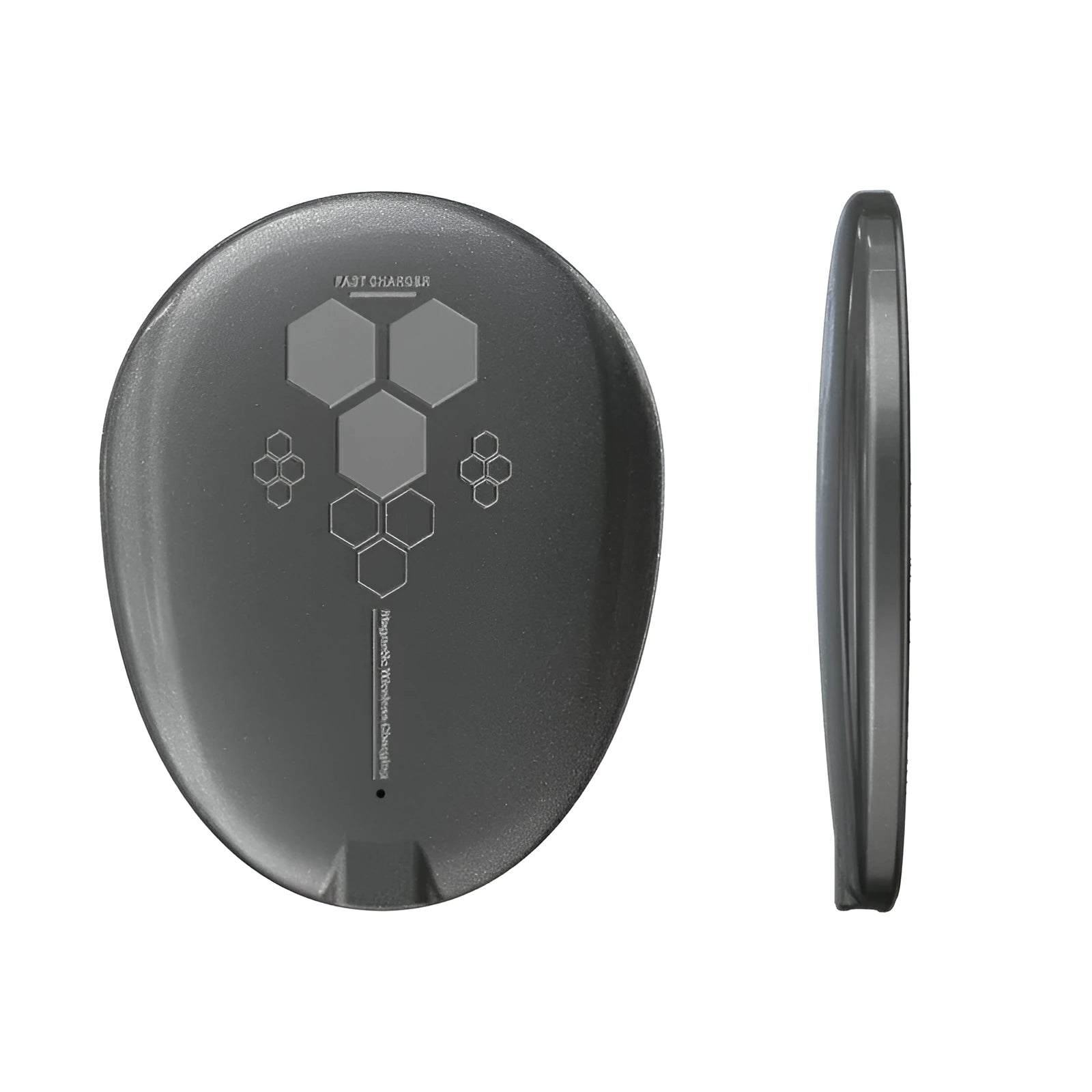 C01 black magnetic wireless charger with USB-C port for 12V input