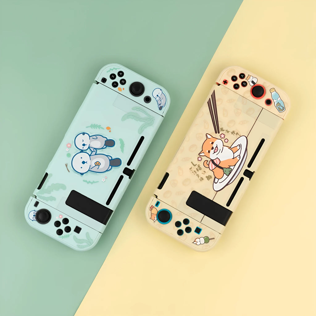 Silicone protective shell and rocker sleeve set for Nintendo Switch Lite console