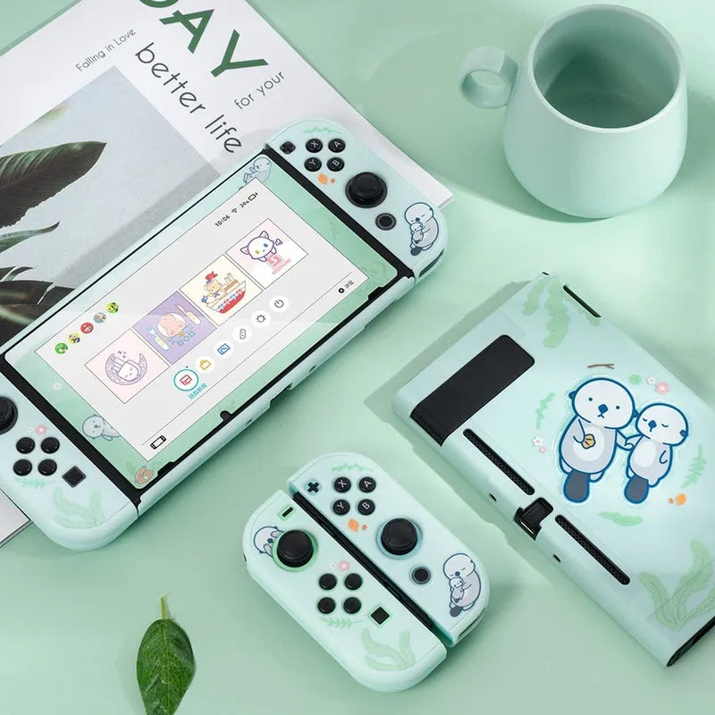 Silicone protective shell and rocker sleeve set for Nintendo Switch Lite console