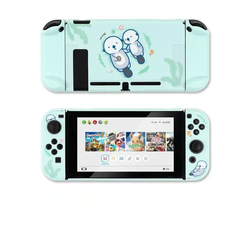 Silicone protective shell and rocker sleeve set for Nintendo Switch Lite console