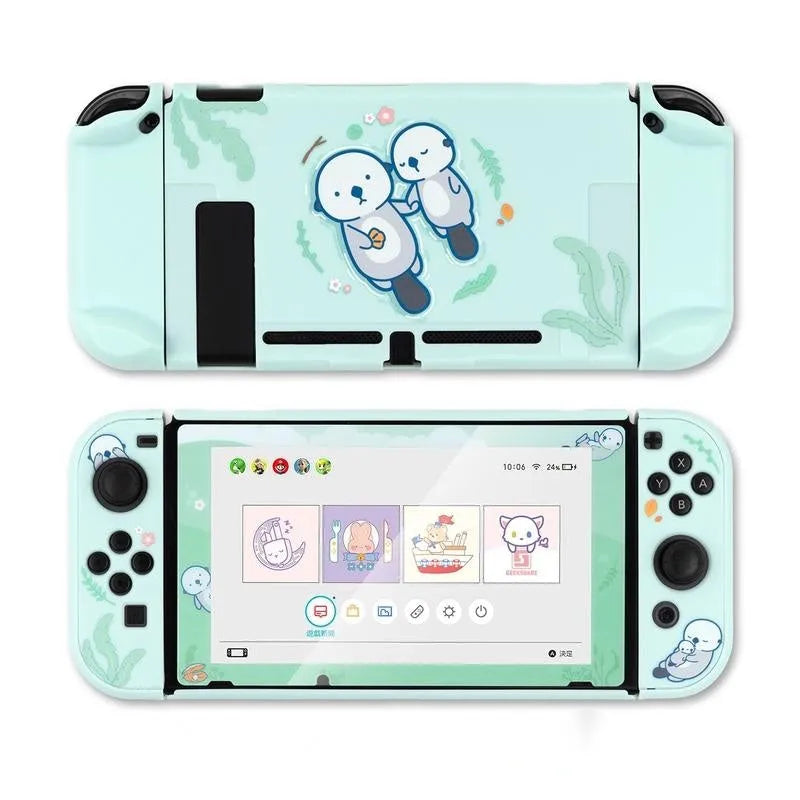 Silicone protective shell and rocker sleeve set for Nintendo Switch Lite console