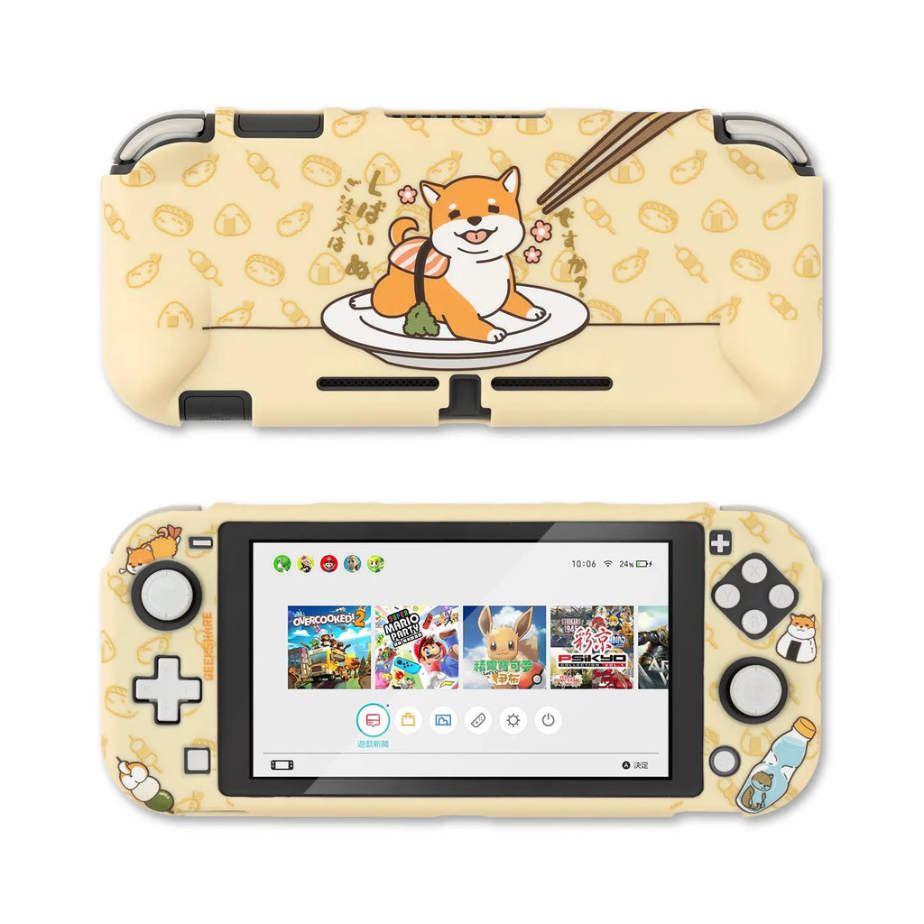 Silicone protective shell and rocker sleeve set for Nintendo Switch Lite console