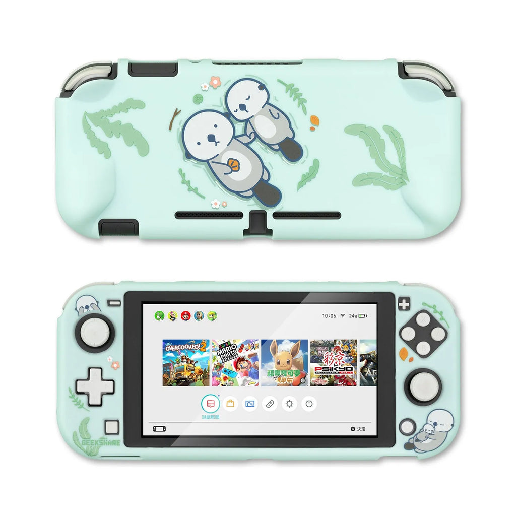 Silicone protective shell and rocker sleeve set for Nintendo Switch Lite console