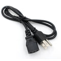 Black American standard plug power cord with pure copper conductors and PVC sheath