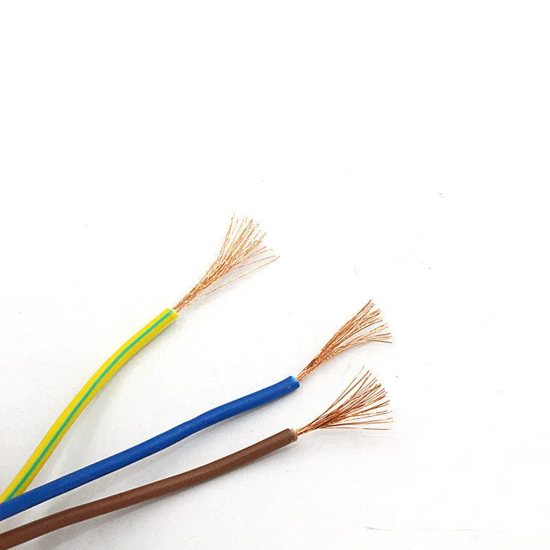 Black American standard plug power cord with pure copper conductors and PVC sheath