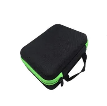 Red EVA essential oil storage bag with 30 compartments for 15ml bottles, cube shape with zipper