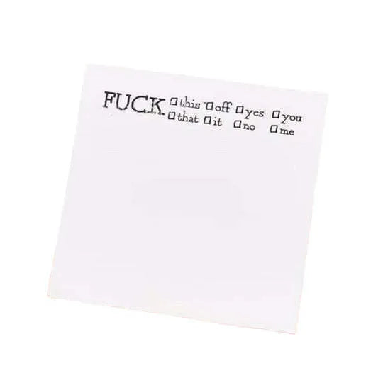 75x75mm square adhesive note paper with printed English phrases in assorted colours