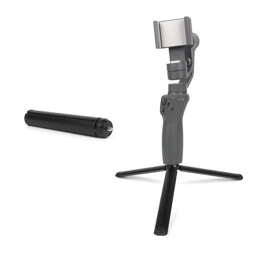 Black aluminium alloy tripod for mobile phones compatible with Apple iPhones