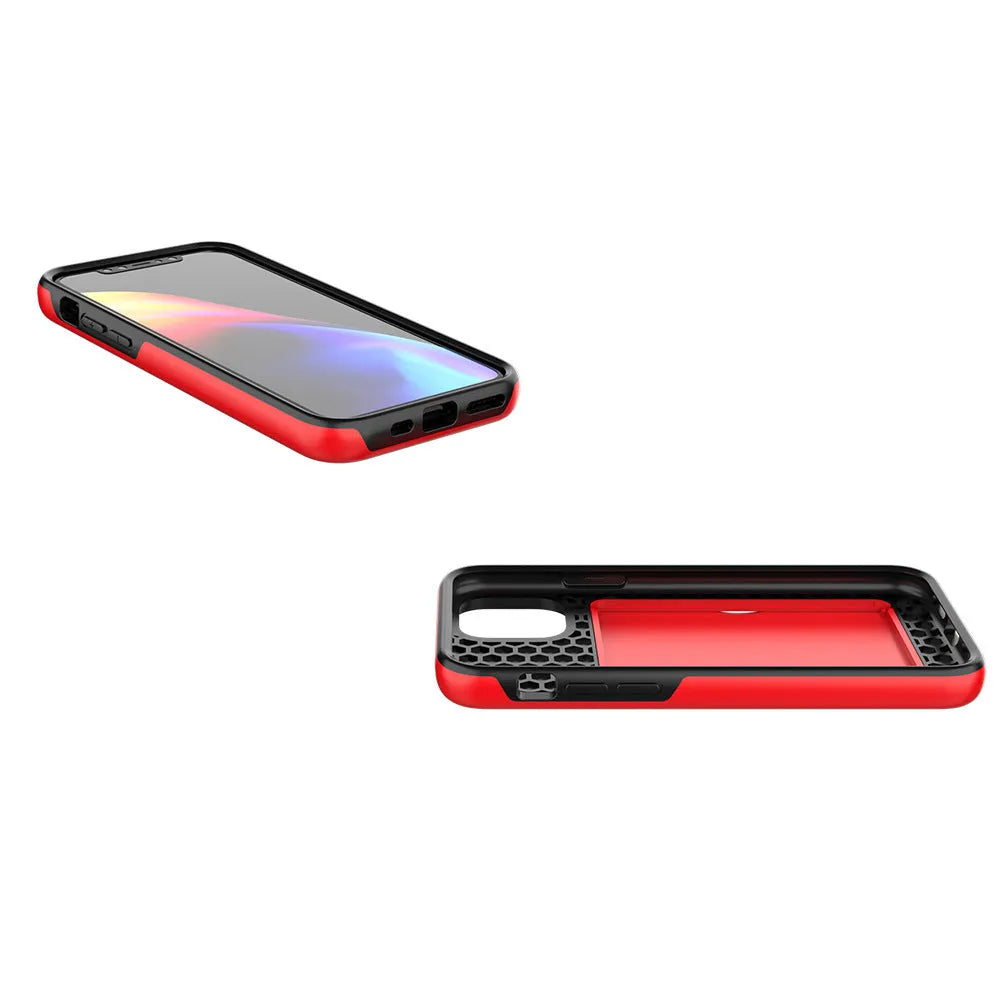 Solid colour mobile phone back cover for iPhone 11 in black, red, pink, blue, dark blue, or purple.