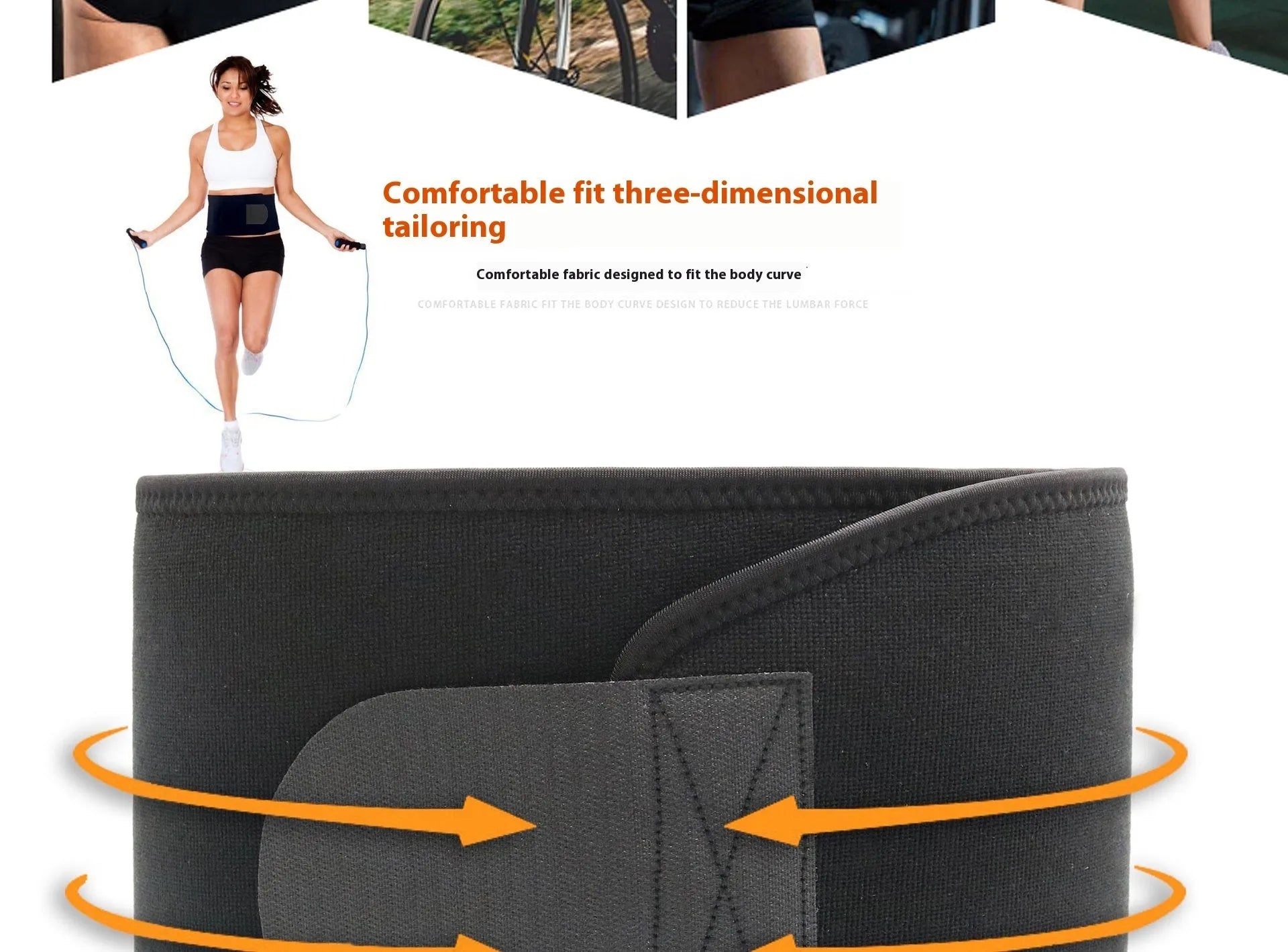 Neoprene hot lumbar support belt for adult fitness and running in black, blue and pink colours