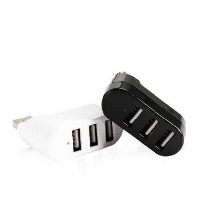 USB 2.0 hub splitter with multiple ports in black or white colour options