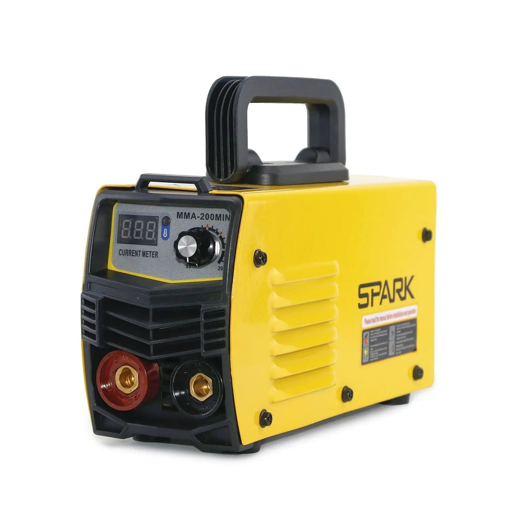 MMA-200MIN 220V inverter DC welding machine complete kit with welding tongs, grounding clamp, and face shield