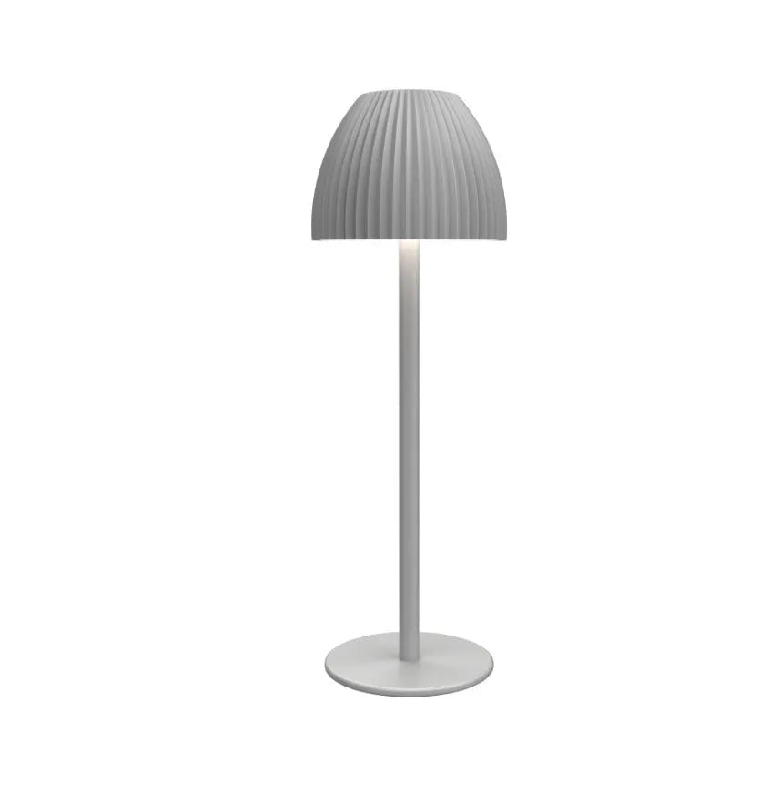 Ins pattern dimming small night lamp with thin round base in black or white colour options