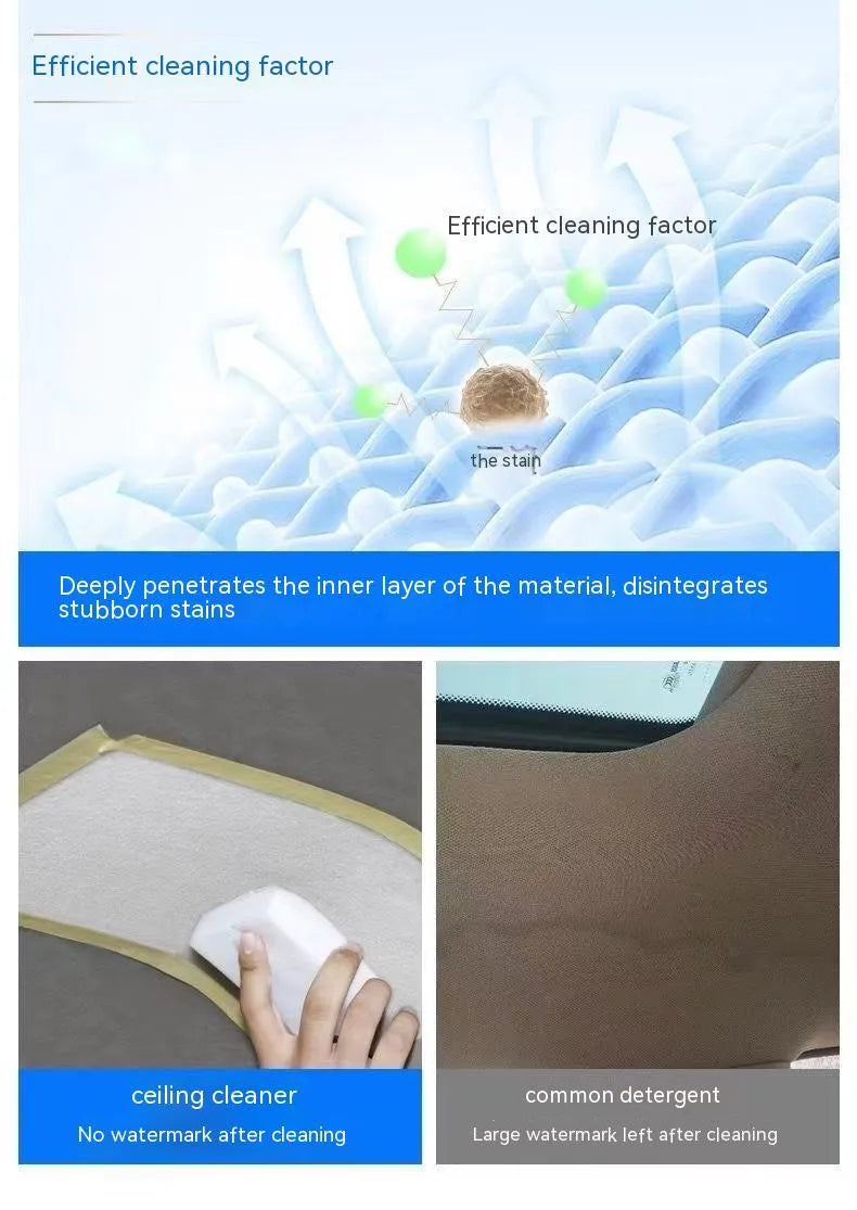 UL ultrasonic fabric roof foam decontamination cleaner bottle with sponge wipes and towel