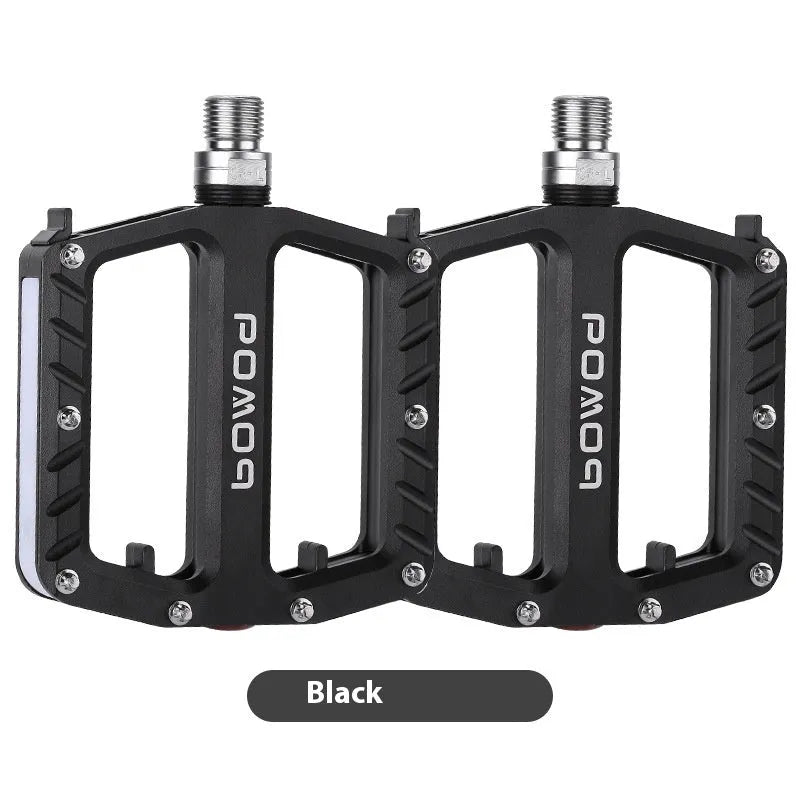 Aluminium alloy bicycle pedals with 710 LED lights in multiple colour options