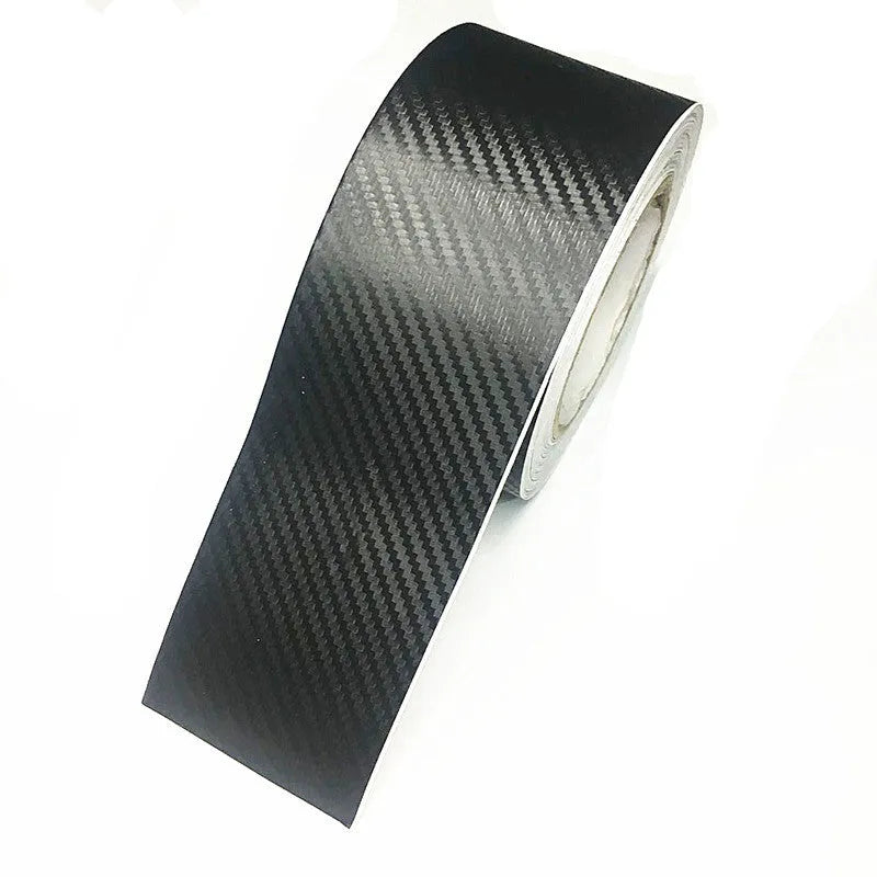 Matte carbon fibre pattern car door sill protectors in roll format with width options