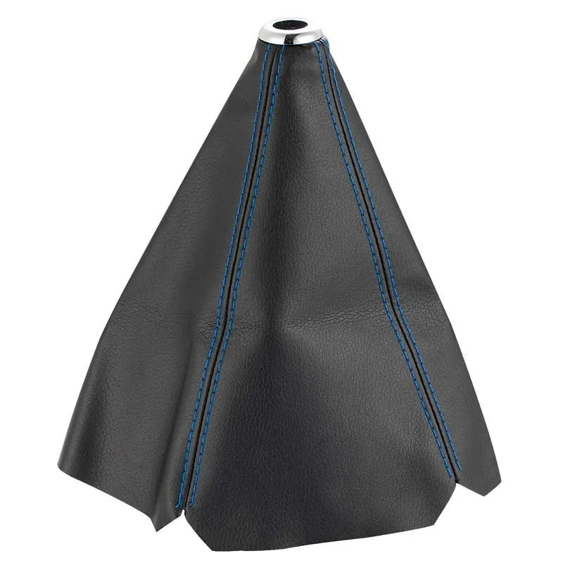 Black PU leather gearbox dirt-proof cover with elastic edge for General Motors vehicles.