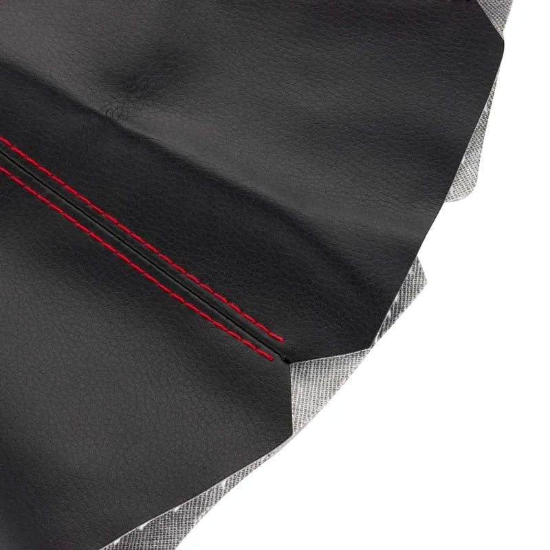 Black PU leather gearbox dirt-proof cover with elastic edge for General Motors vehicles.