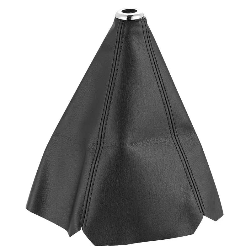 Black PU leather gearbox dirt-proof cover with elastic edge for General Motors vehicles.