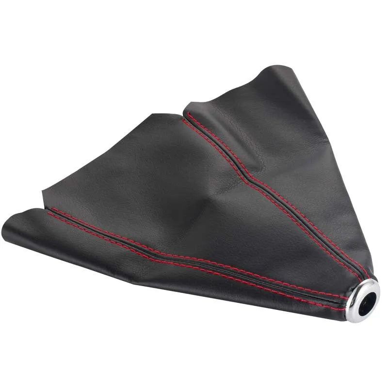 Black PU leather gearbox dirt-proof cover with elastic edge for General Motors vehicles.