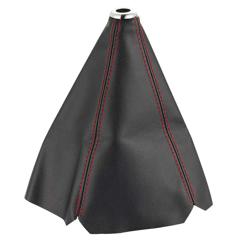 Black PU leather gearbox dirt-proof cover with elastic edge for General Motors vehicles.