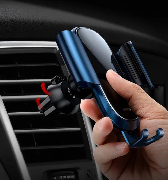 Universal smart car bracket mount holder in black blue silvery colours for mobile phone GPS dashboard air vent windscreen installation