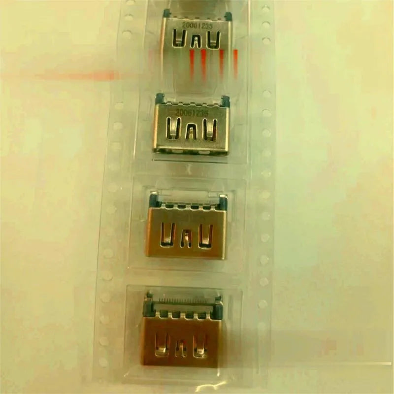 Silver HDMI female host socket connector for electronics repair