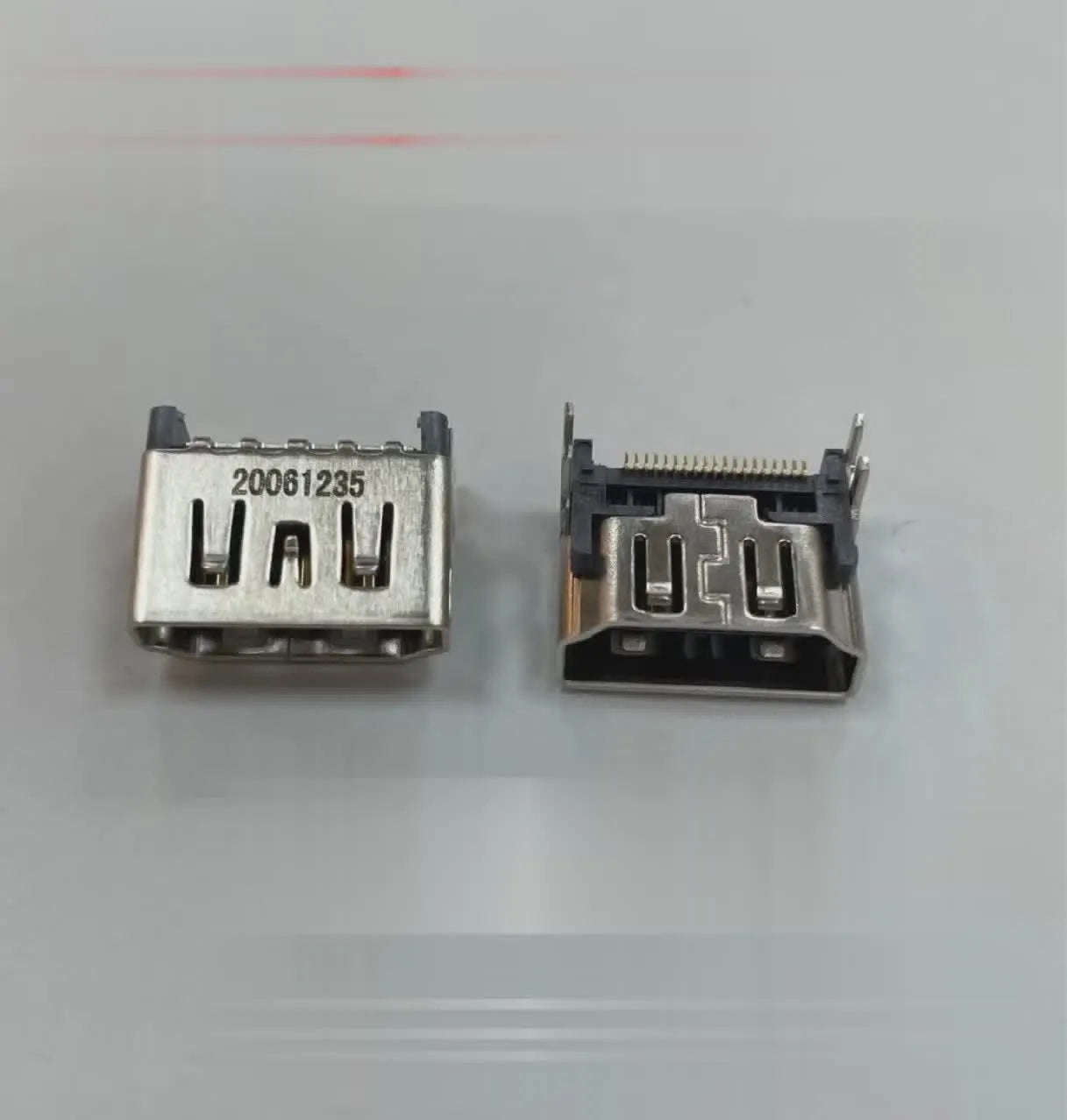 Silver HDMI female host socket connector for electronics repair