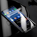 Purple Light hydraulic film screen protector for curved Samsung S10 S9 S8 phones on a matte surface.