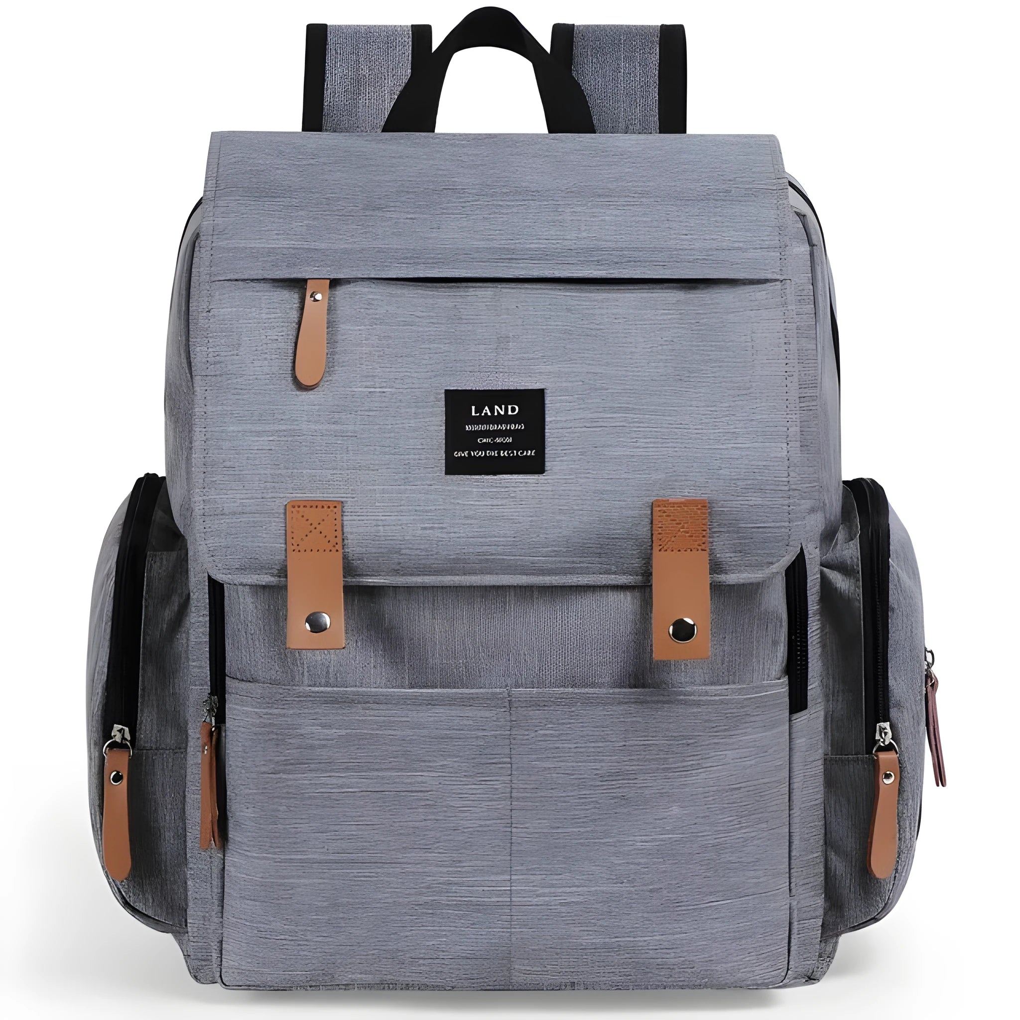 LAND Mommy large Oxford cloth diaper backpack with changing mat in beige colour