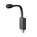 Black V380 wireless USB HD security camera showing compact design.