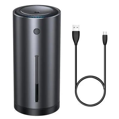 Black aluminium alloy car humidifier and air purifier diffuser unit
