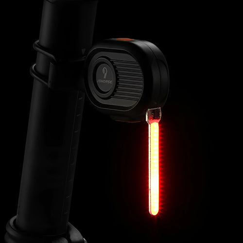 Bicycle running water taillight showing waterfall lighting effect in blue colour with USB Type-C charging port