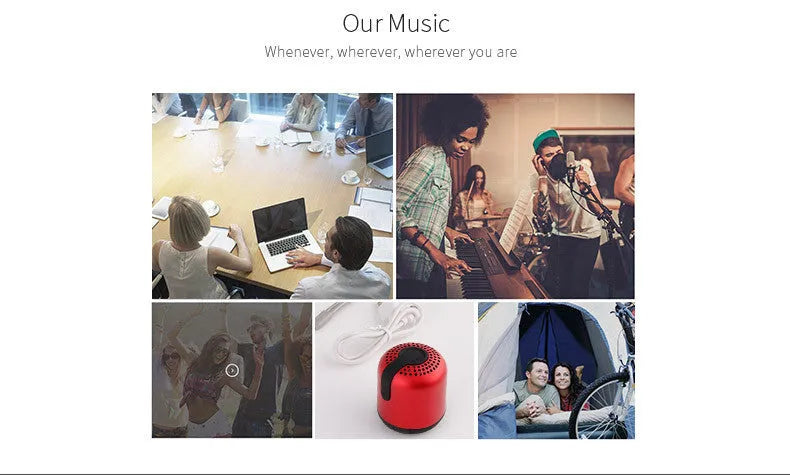 Hieha XQ11 cylinder-shaped wireless Bluetooth speaker in metal housing