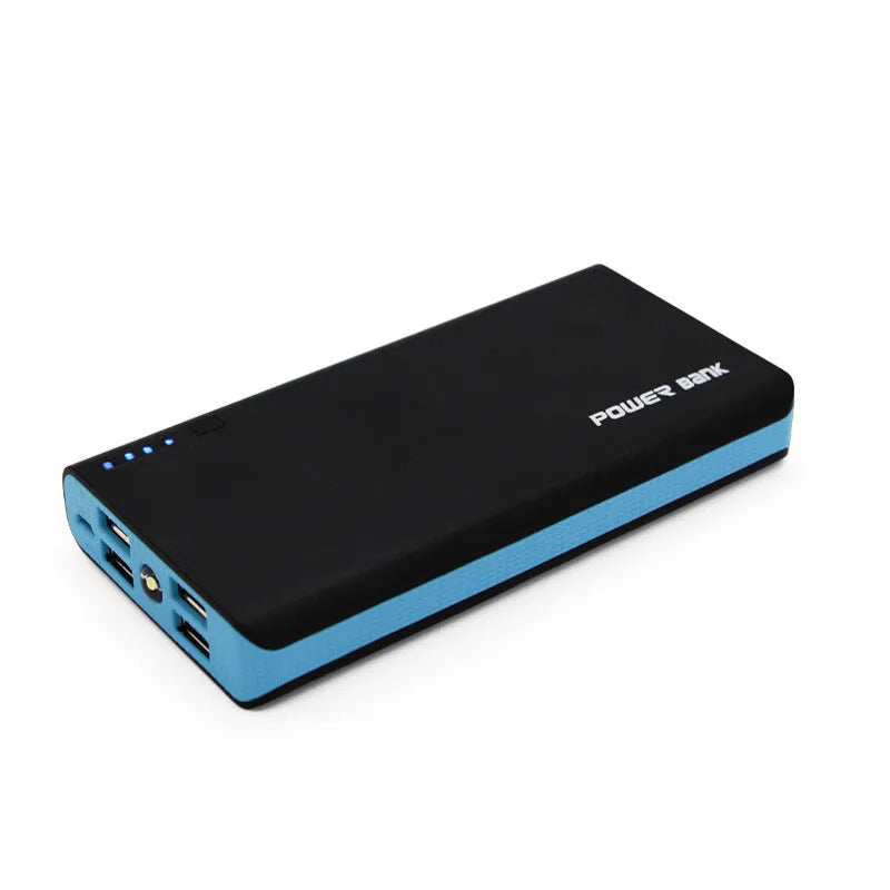 20000mAh portable power bank in multiple colours with compact rectangular design