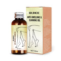 50ml bottle of botanical essential oil for body skin moisturising and leg massage.