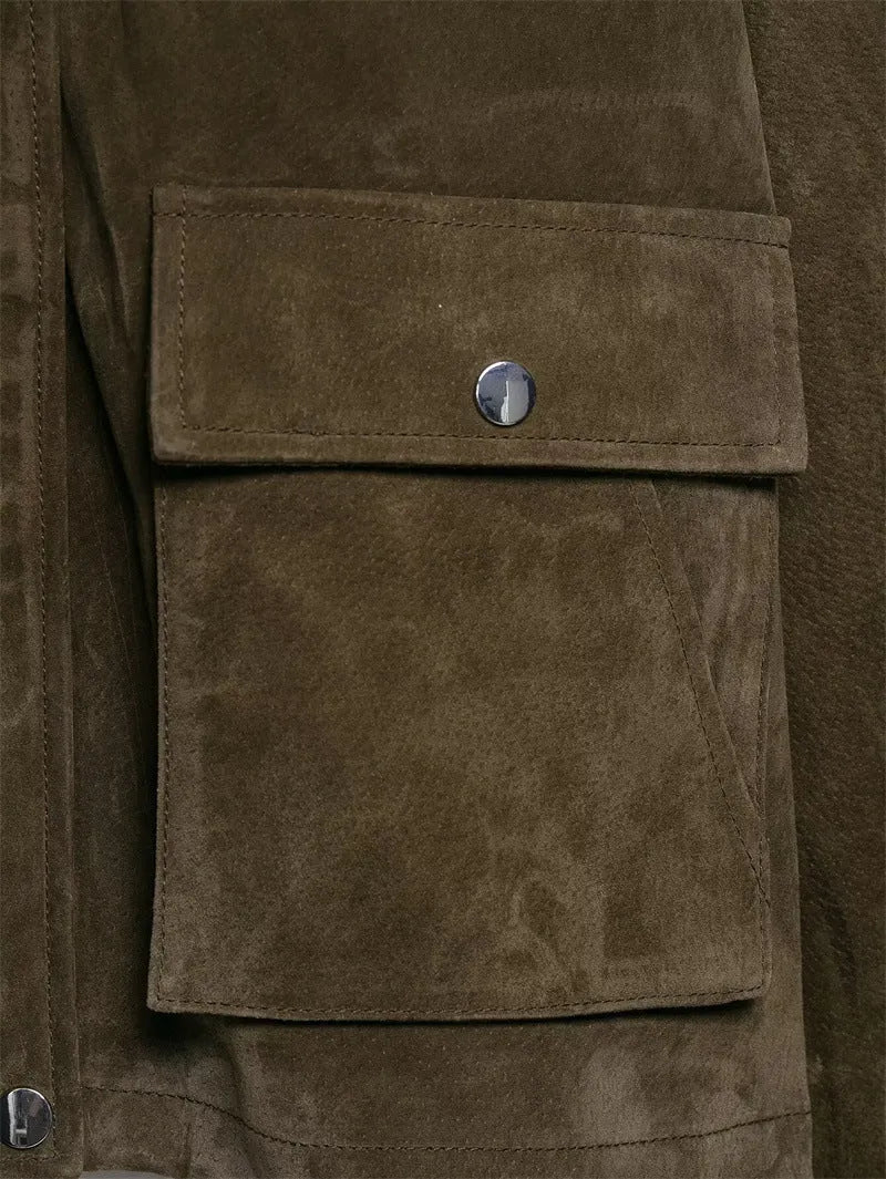 Women's PU casual jacket in picture colour showing Japanese Korean style with medium thickness