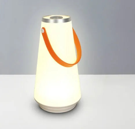 White rechargeable LED creative charging night light table lamp measuring 12×12×22 cm
