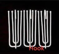 Single plain blackout curtain panel showing hook, Korean hook, and ring heading style options.