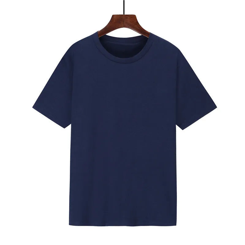 Men's loose fit cotton t-shirt in multiple colours showing printed design detail