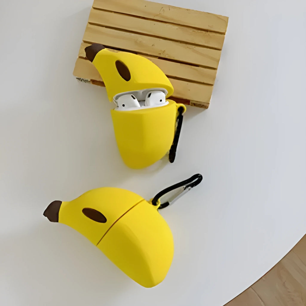 Yellow silicone protective case for AirPods Pro wireless headphones