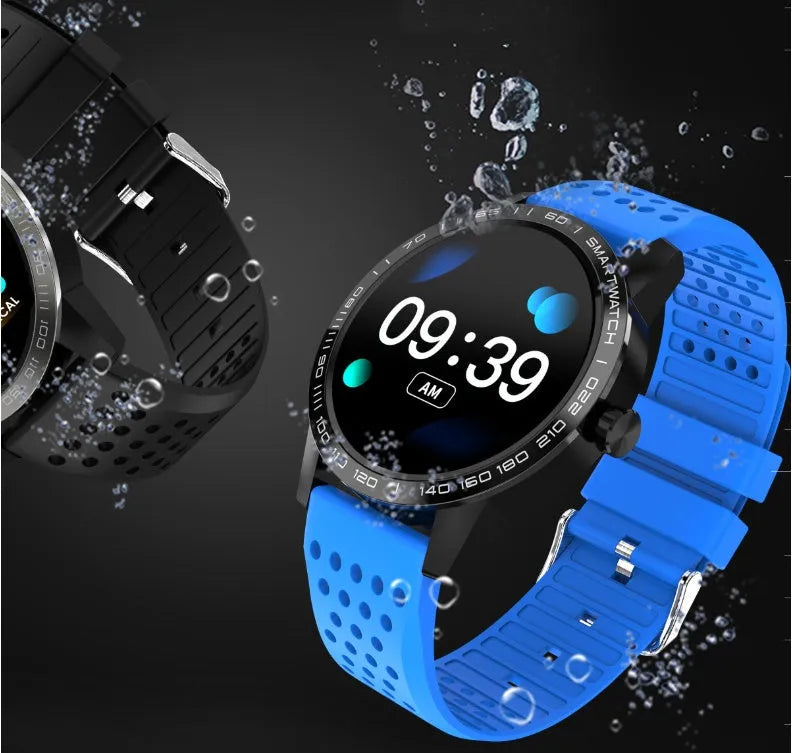 Black T2 colour screen smart bracelet showing heart rate data on 1.3-inch display