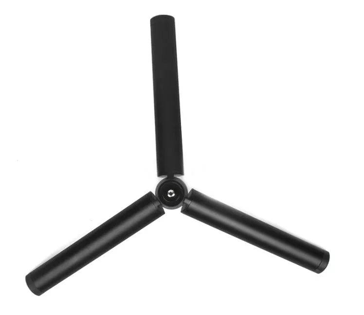 Black aluminium alloy tripod for mobile phones compatible with Apple iPhones