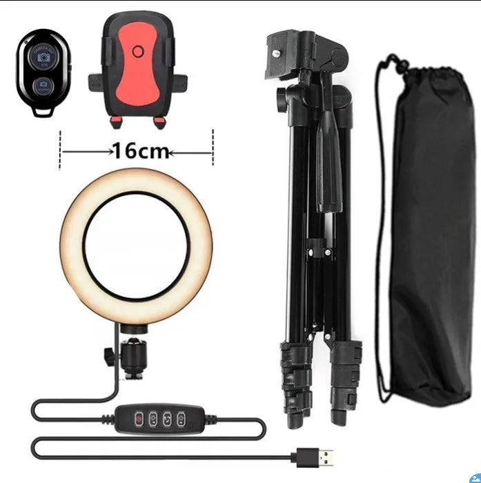 Adjustable live phone stand with height range from 35cm to 110cm for mobile phone support