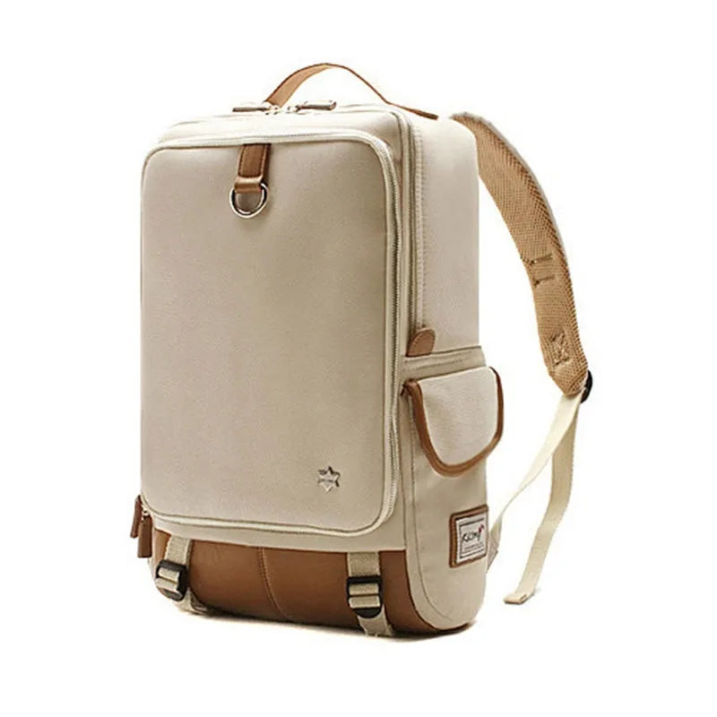 Modern large men's backpack in Oxford cloth shown in Army Green colour.