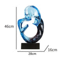 Transparent resin craft ornament in modern simplicity style on display surface
