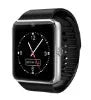 Smart watch with 1.54-inch touch screen and black silicone strap on a wrist