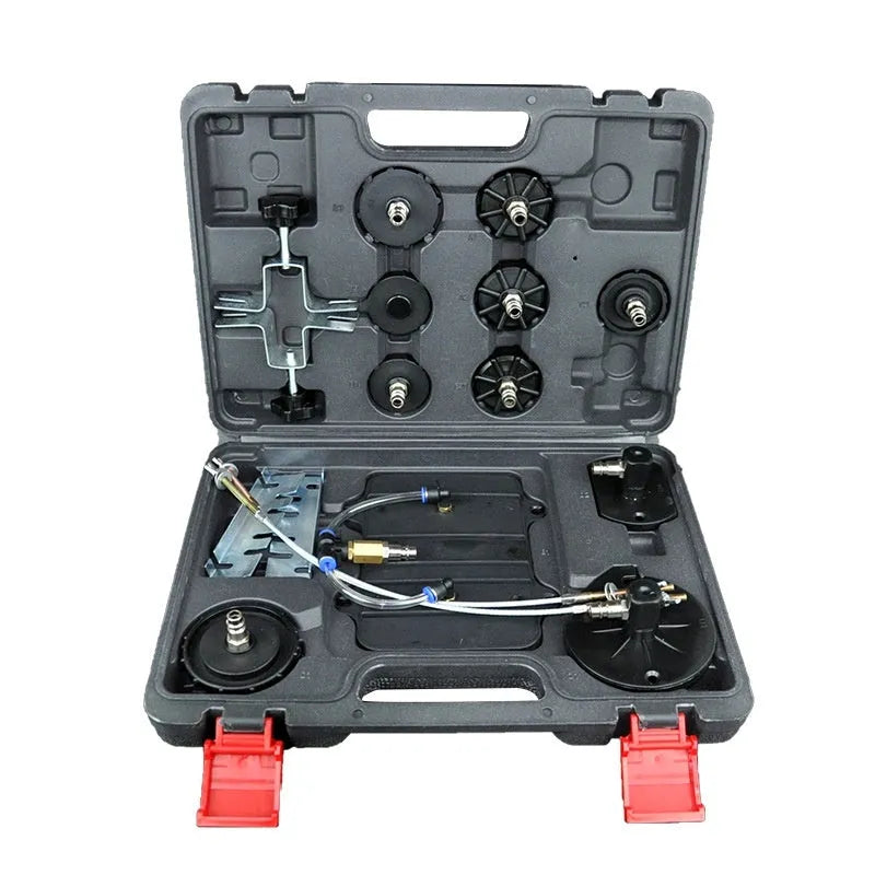 5 litre pneumatic brake fluid replacement machine with manual pressure regulator and transparent drain pipe for workshop brake bleeding