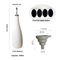 Ceramic oil pot with sealing lid and funnel for kitchen oil storage