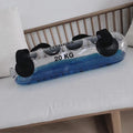 Transparent inflatable PVC bag filled with water, serving as an adjustable weight for strength training.
